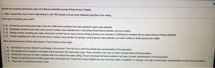 In 1965 researchers use random digit