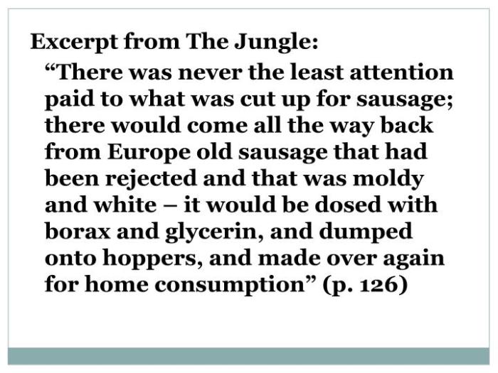 Upton sinclair the jungle excerpt