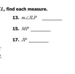 If p is the incenter of jkl find each measure